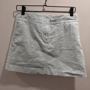 J Crew Mini Skirt Blue/Off White Strip Size 6